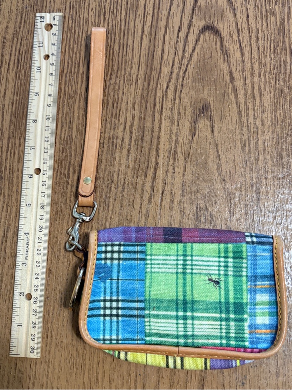 Dooney & Bourke/Disney Plaid Leather-Trim Wristlet - Picture 2 of 5